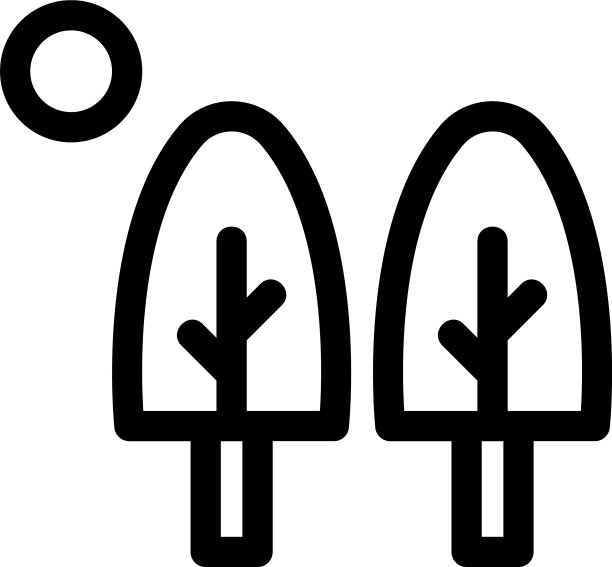 森林标志或标志孤立标志符号图片下载