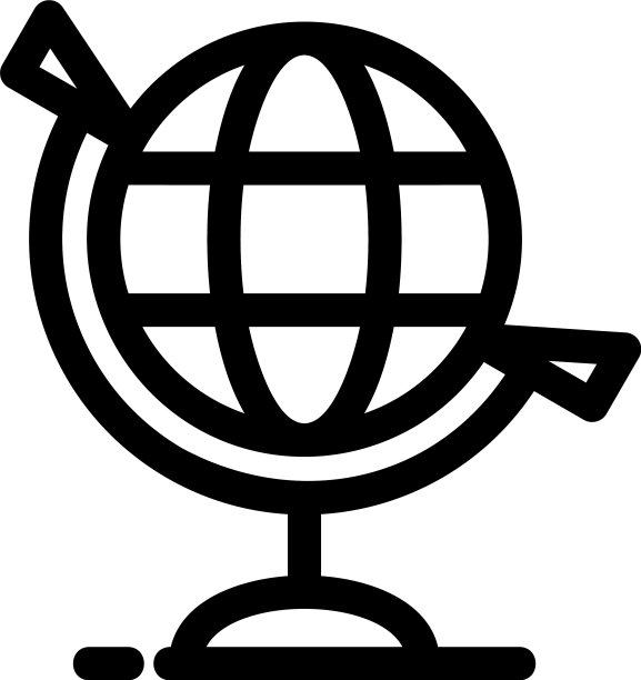 地球仪图标或标志孤立标志符号图片下载