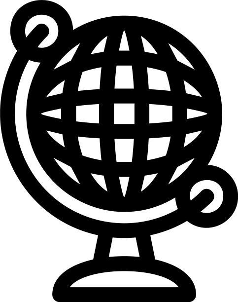 地球仪图标或标志孤立标志符号图片下载