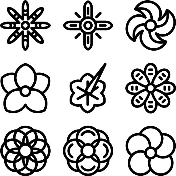 木槿图标或标志孤立标志符号图片下载