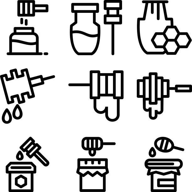 蜂蜜斗图标或标志孤立的标志符号图片下载