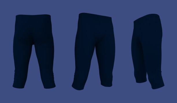 空白裤子模型，正面和侧视图。运动裤图片下载