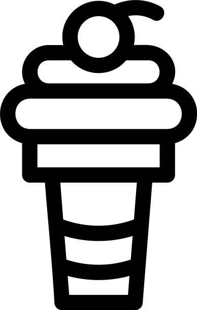 冰淇淋图标或标志孤立标志符号图片下载