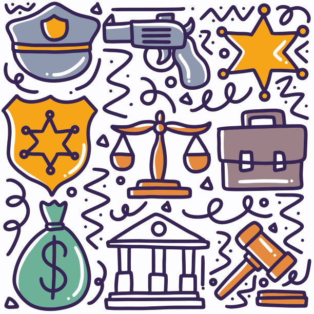 手绘国家宫殿安全涂鸦套装图片下载