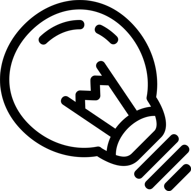 灯泡图标或标志孤立标志符号图片下载
