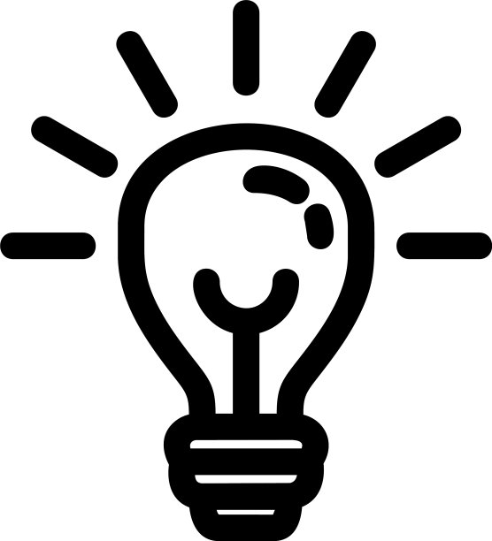 灯泡图标或标志孤立标志符号图片下载