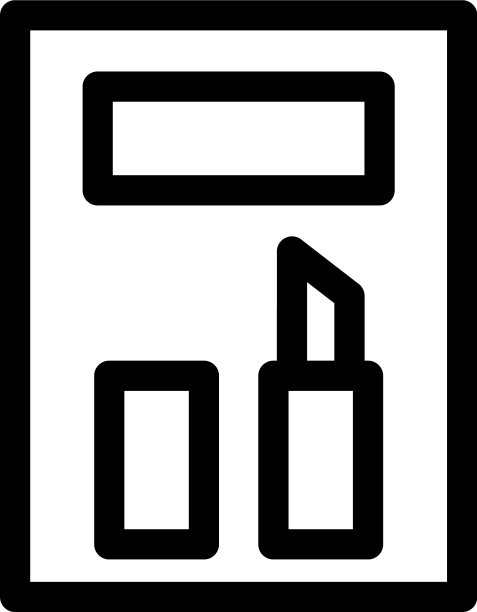 口红图标或标志孤立标志符号图片下载