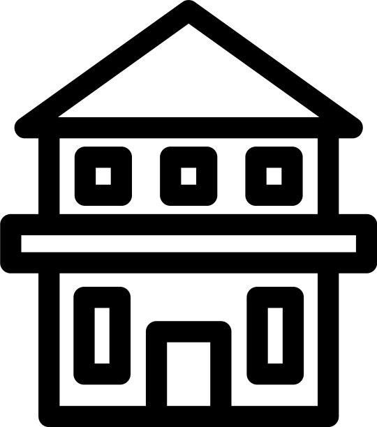 住宿图标或徽标隔离符号图片下载