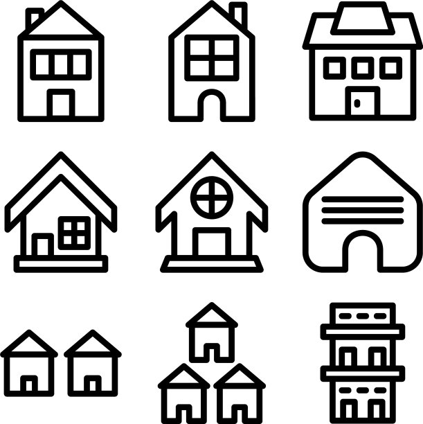 住宿图标或徽标隔离符号图片下载