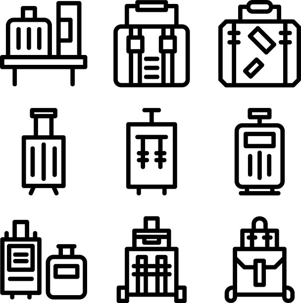 行李图标或Logo独立标志符号图片下载