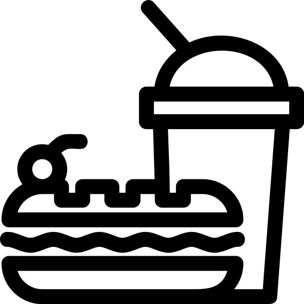 孤立的午餐图标或logo标志符号图片下载