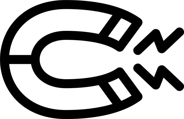 磁铁图标或标志孤立标志符号图片下载