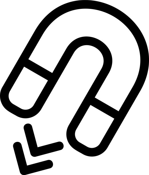 磁铁图标或标志孤立标志符号图片下载