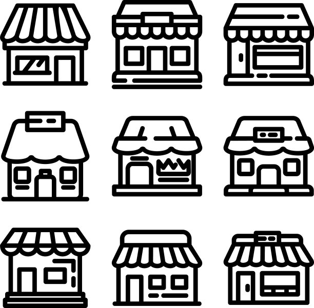 市场图标或标志独立符号图片下载