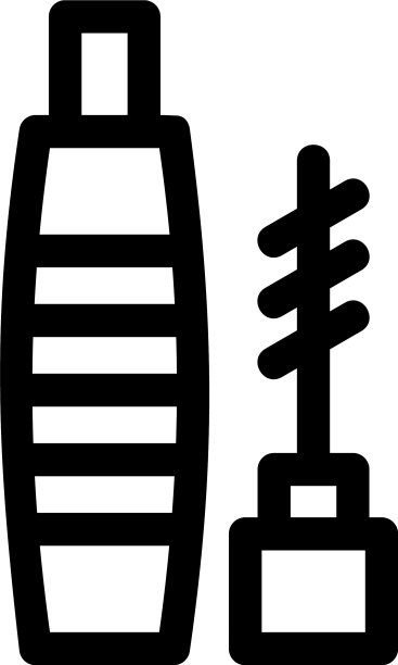 睫毛膏图标或logo隔离符号图片下载