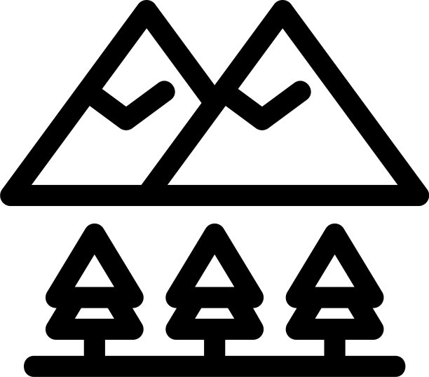 山标志或标志孤立标志符号图片下载