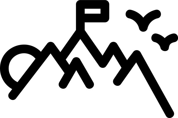 山标志或标志孤立标志符号图片下载