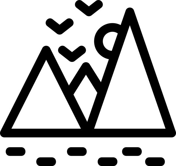 山标志或标志孤立标志符号图片下载