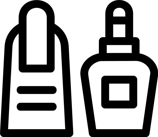 指甲油图标或标志孤立的标志符号图片下载