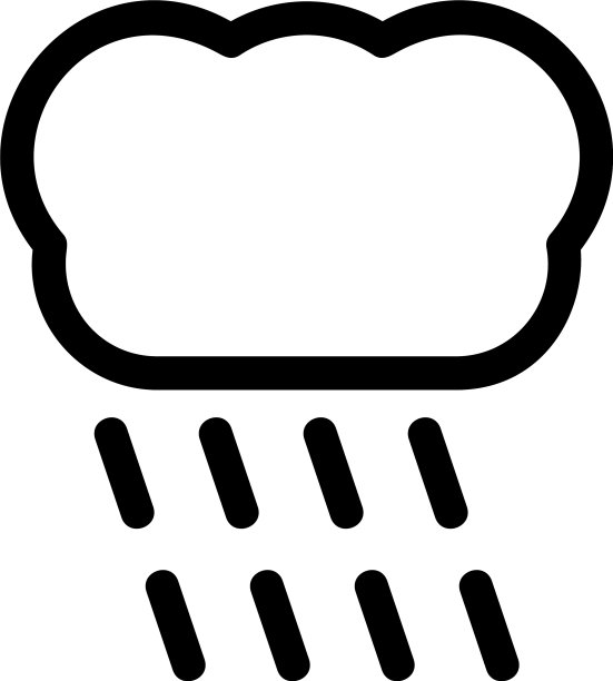 雨图标或标志，孤立的符号图片下载
