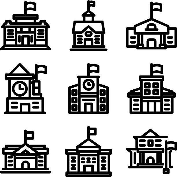 学校标志或标志孤立标志符号图片下载