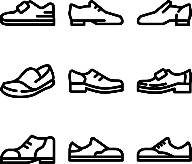 鞋标或标志孤立标志符号图片下载