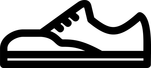 鞋标或标志孤立标志符号图片下载