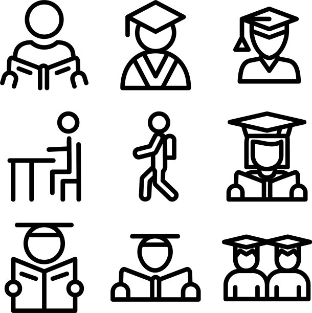 学生图标或标志孤立符号符号图片下载