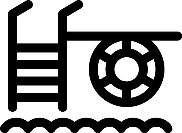 游泳池图标或标志孤立标志符号图片下载