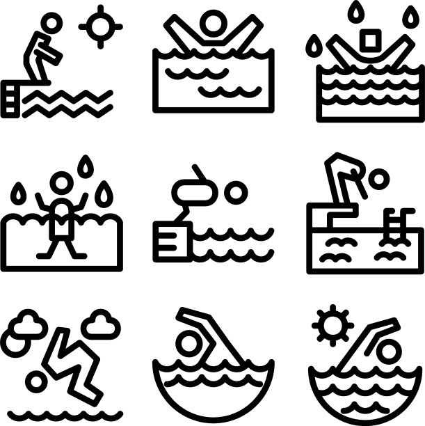 游泳图标或Logo图片下载