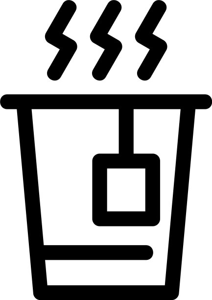 茶杯图标或logo独立标志符号图片下载