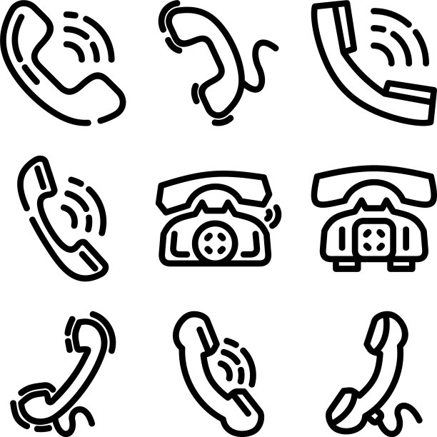 电话图标或标志孤立标志符号图片下载