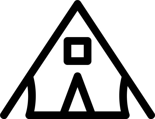 帐篷图标或Logo独立标志符号图片下载