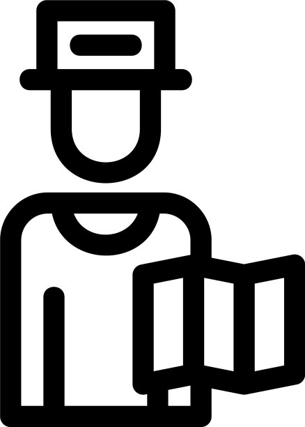 导游图标或标志孤立标志符号图片下载