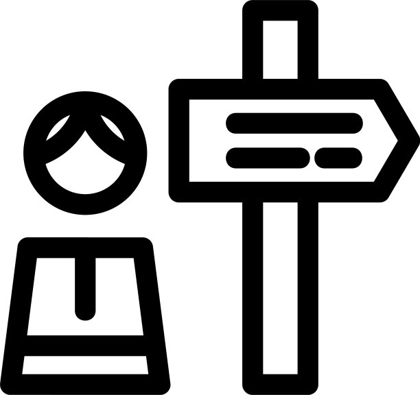 导游图标或标志孤立标志符号图片下载