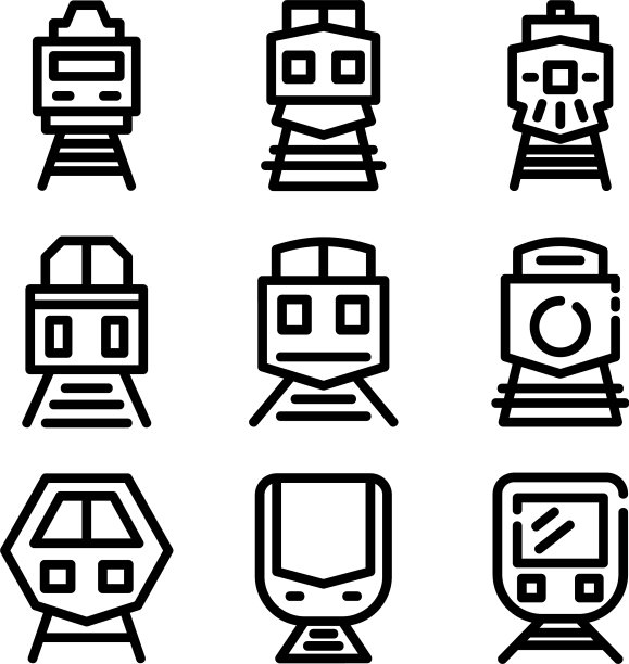 火车图标或Logo标志符号图片下载