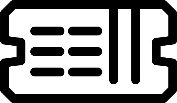 旅行票据图标或logo图片下载