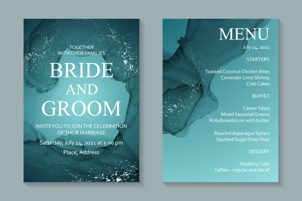 水彩背景与抽象的水墨画波浪和银色飞溅。图片下载