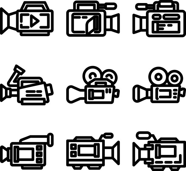 摄像机图标或标志孤立标志符号图片下载