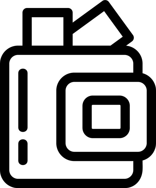 钱包图标或标志孤立标志符号图片下载