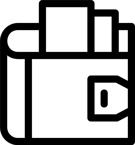 钱包图标或标志孤立标志符号图片下载