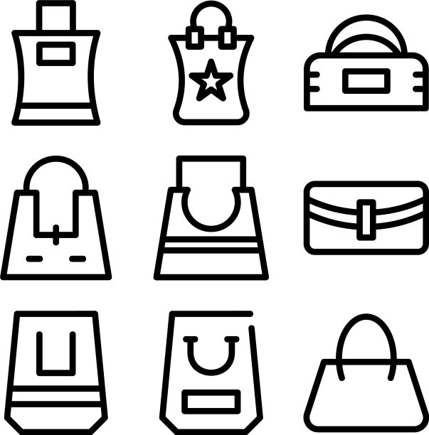 女包图标或标志孤立标志符号图片下载