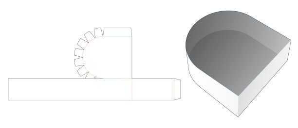 纸板圆盘模切模板图片下载