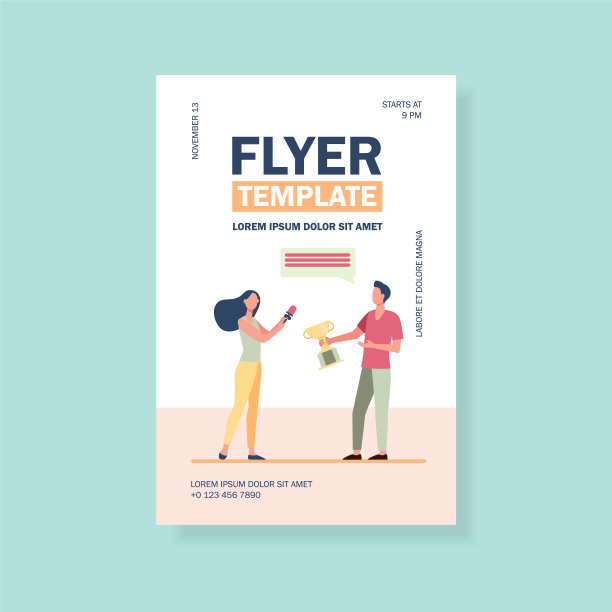 女采访获奖者麦克风杯图片下载