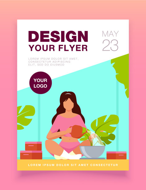 女人坐在地板上给植物浇水图片下载