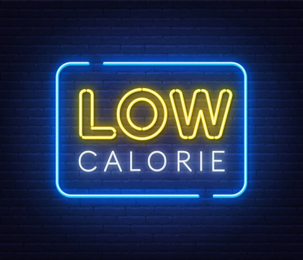 低热量霓虹灯在砖墙背景。图片下载