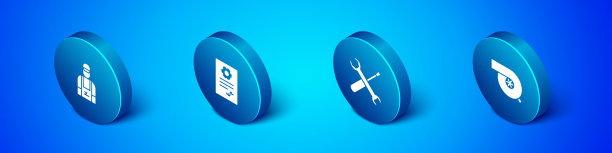 设置等距汽车技工螺丝刀和扳手图片下载