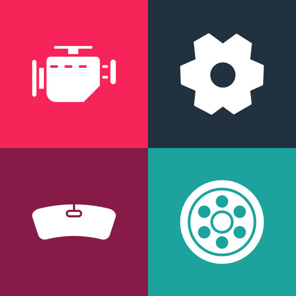 设置波普艺术合金车轮挡风玻璃齿轮和图片下载