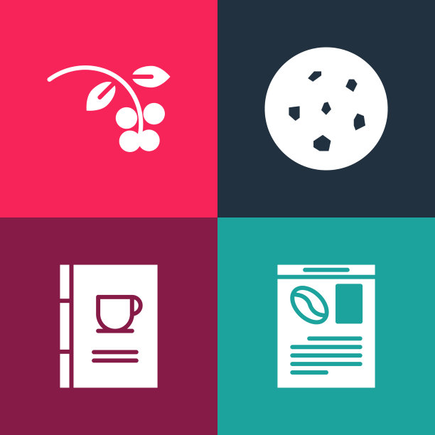 设置波普艺术报纸和咖啡咖啡书图片下载