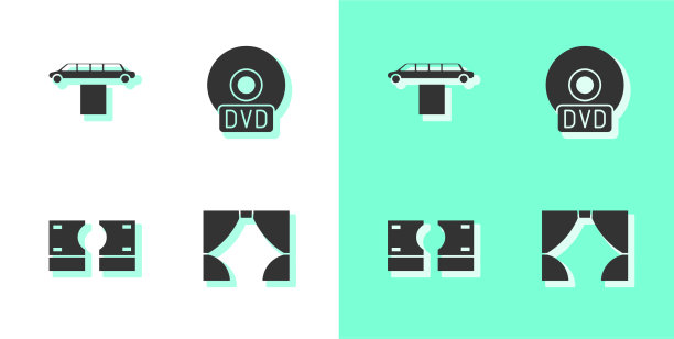 设置窗帘豪华轿车和地毯堆叠图片下载